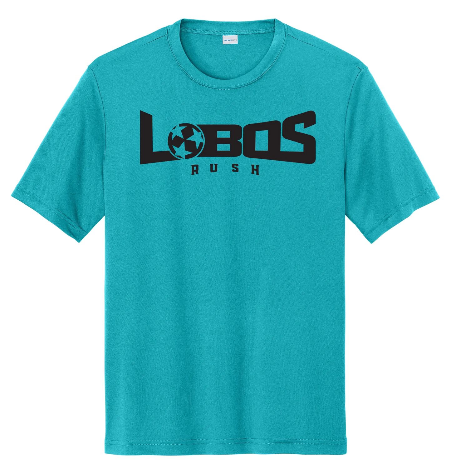 LOBOS RUSH YST350 - Youth Sport-Tek® PosiCharge® Competitor™ Tee - Black Print PrinthouseOB