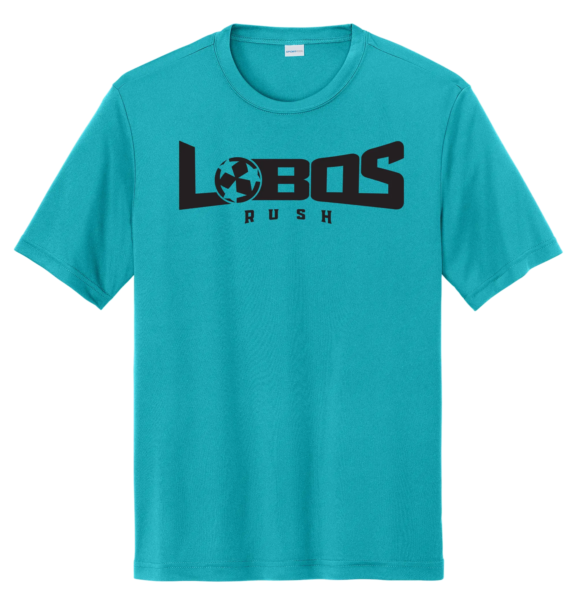 LOBOS RUSH YST350 - Youth Sport-Tek® PosiCharge® Competitor™ Tee - Black Print PrinthouseOB