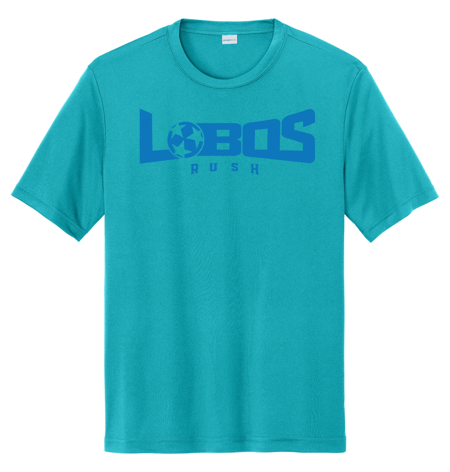 LOBOS RUSH YST350 - Youth Sport-Tek® PosiCharge® Competitor™ Tee - Rush Blue Print PrinthouseOB