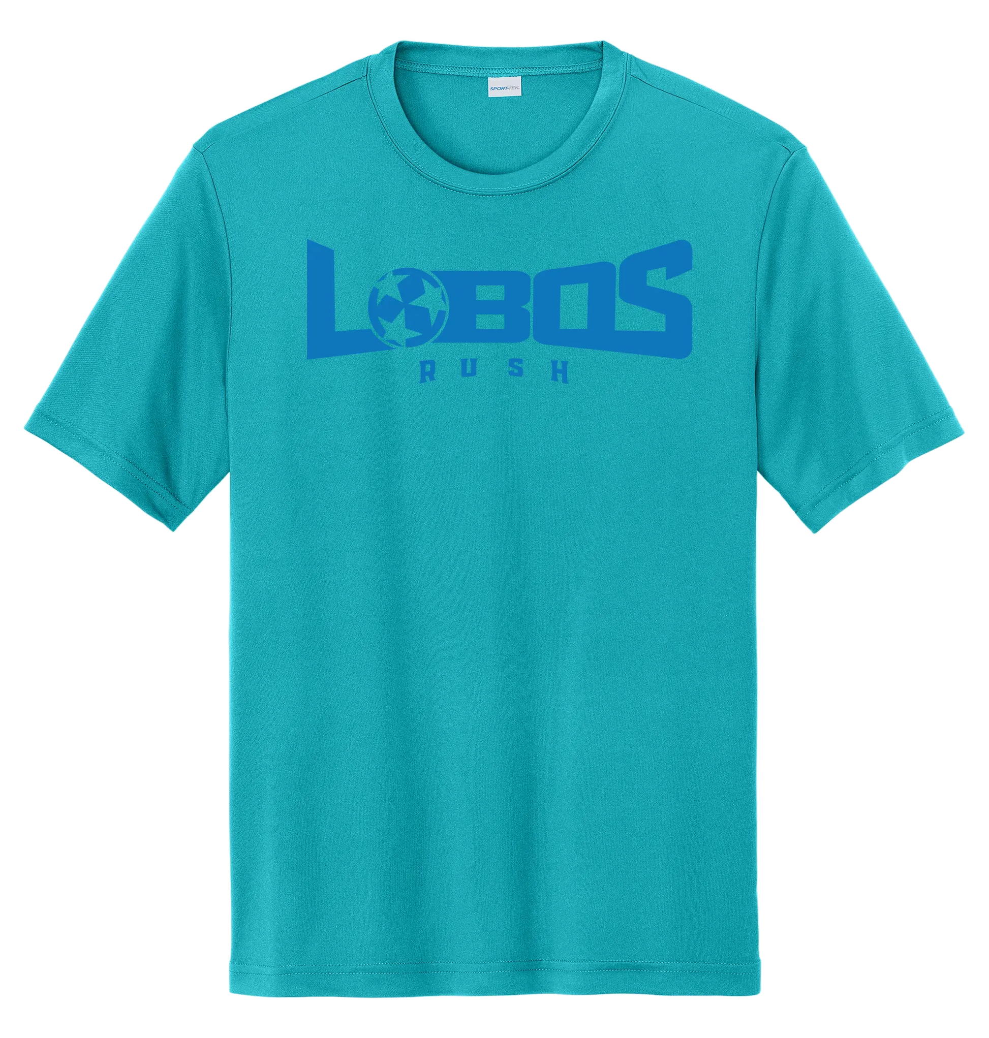 LOBOS RUSH YST350 - Youth Sport-Tek® PosiCharge® Competitor™ Tee - Rush Blue Print PrinthouseOB