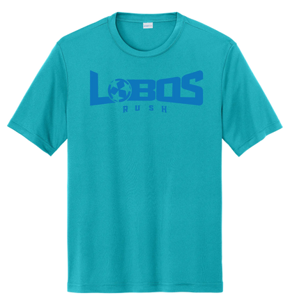 LOBOS RUSH YST350 - Youth Sport-Tek® PosiCharge® Competitor™ Tee - Rush Blue Print PrinthouseOB