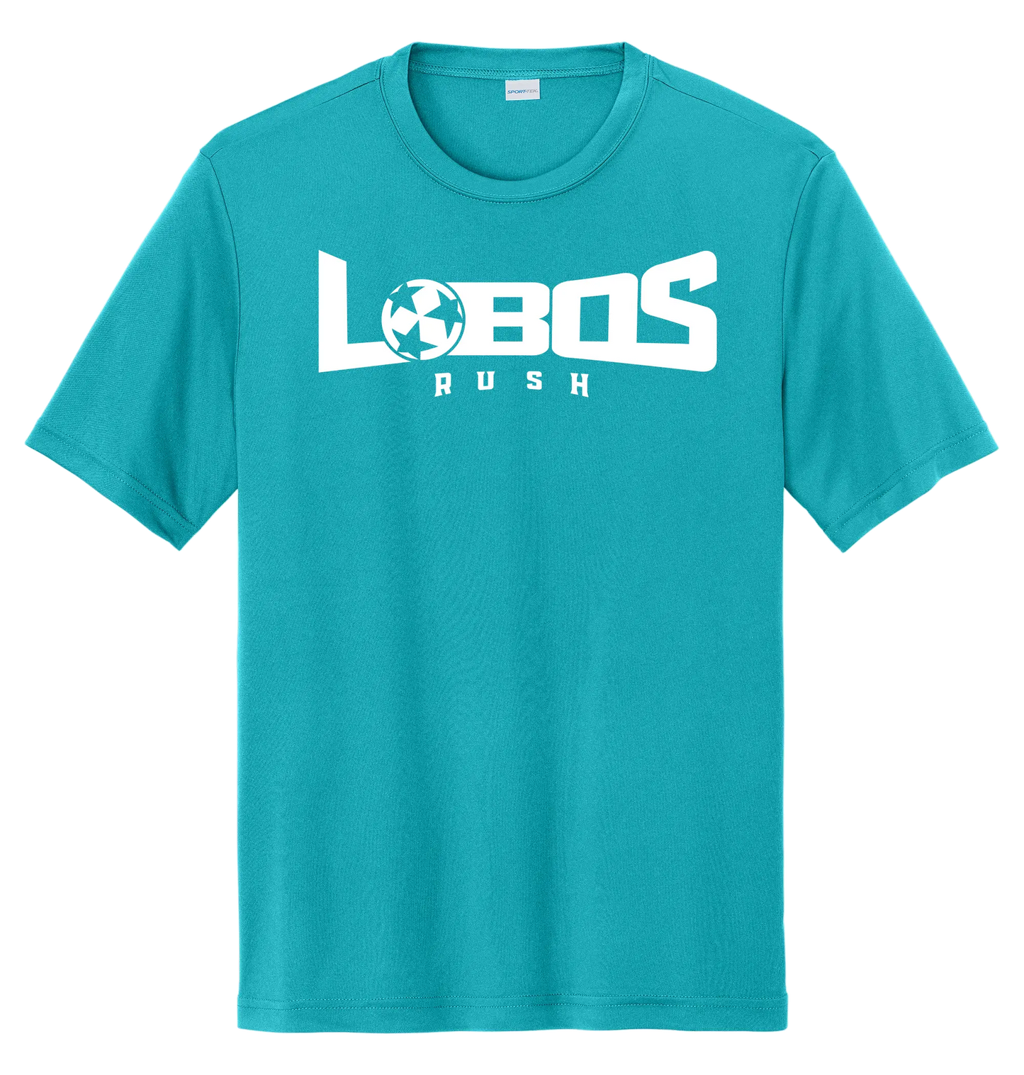 LOBOS RUSH YST350 - Youth Sport-Tek® PosiCharge® Competitor™ Tee -White Print PrinthouseOB