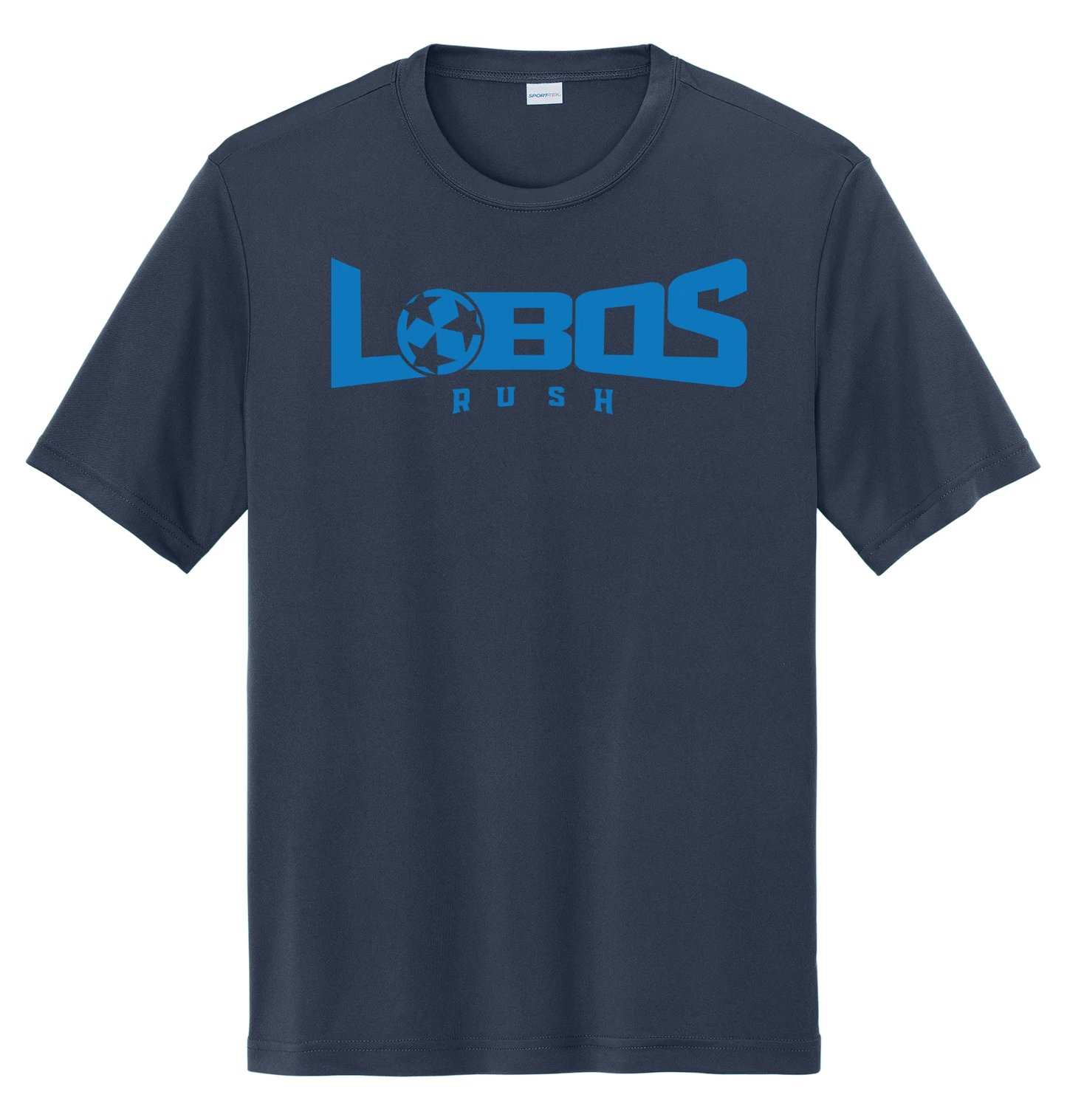 LOBOS RUSH YST350 - Youth Sport-Tek® PosiCharge® Competitor™ Tee - Rush Blue Print PrinthouseOB