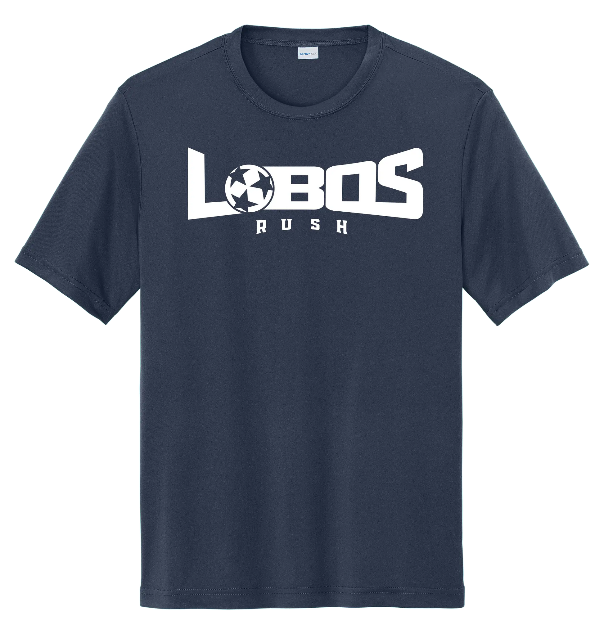 LOBOS RUSH YST350 - Youth Sport-Tek® PosiCharge® Competitor™ Tee -White Print PrinthouseOB