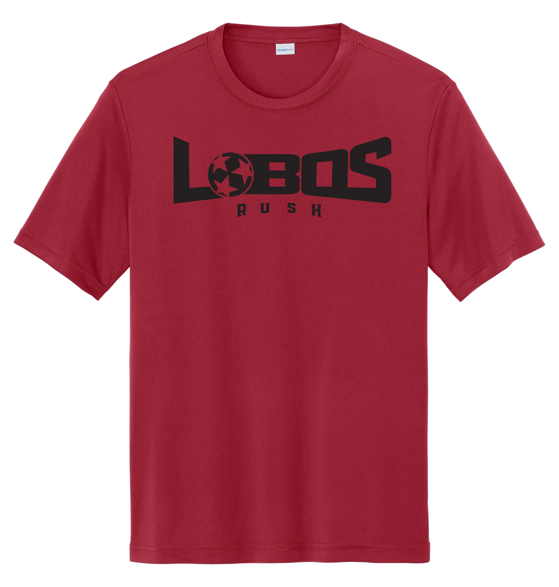 LOBOS RUSH YST350 - Youth Sport-Tek® PosiCharge® Competitor™ Tee - Black Print PrinthouseOB
