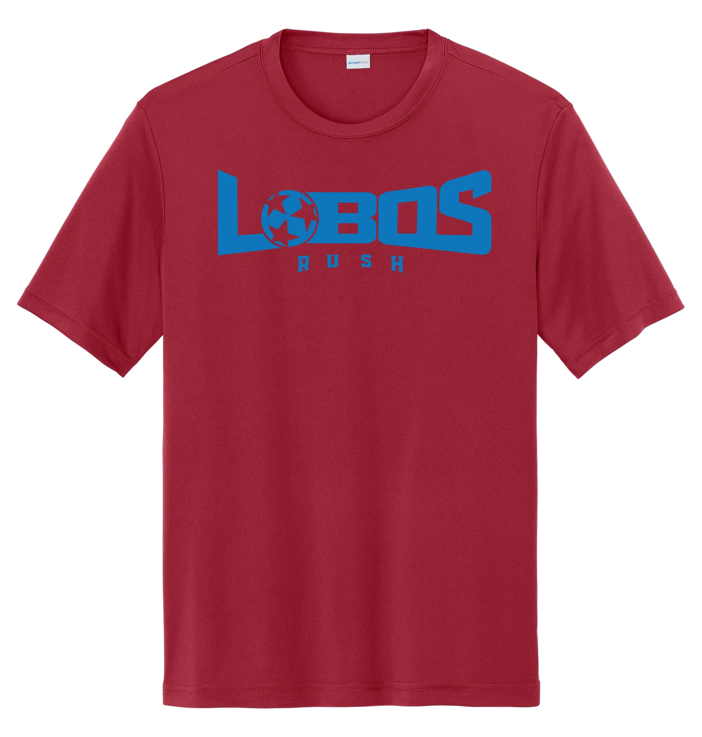 LOBOS RUSH YST350 - Youth Sport-Tek® PosiCharge® Competitor™ Tee - Rush Blue Print PrinthouseOB
