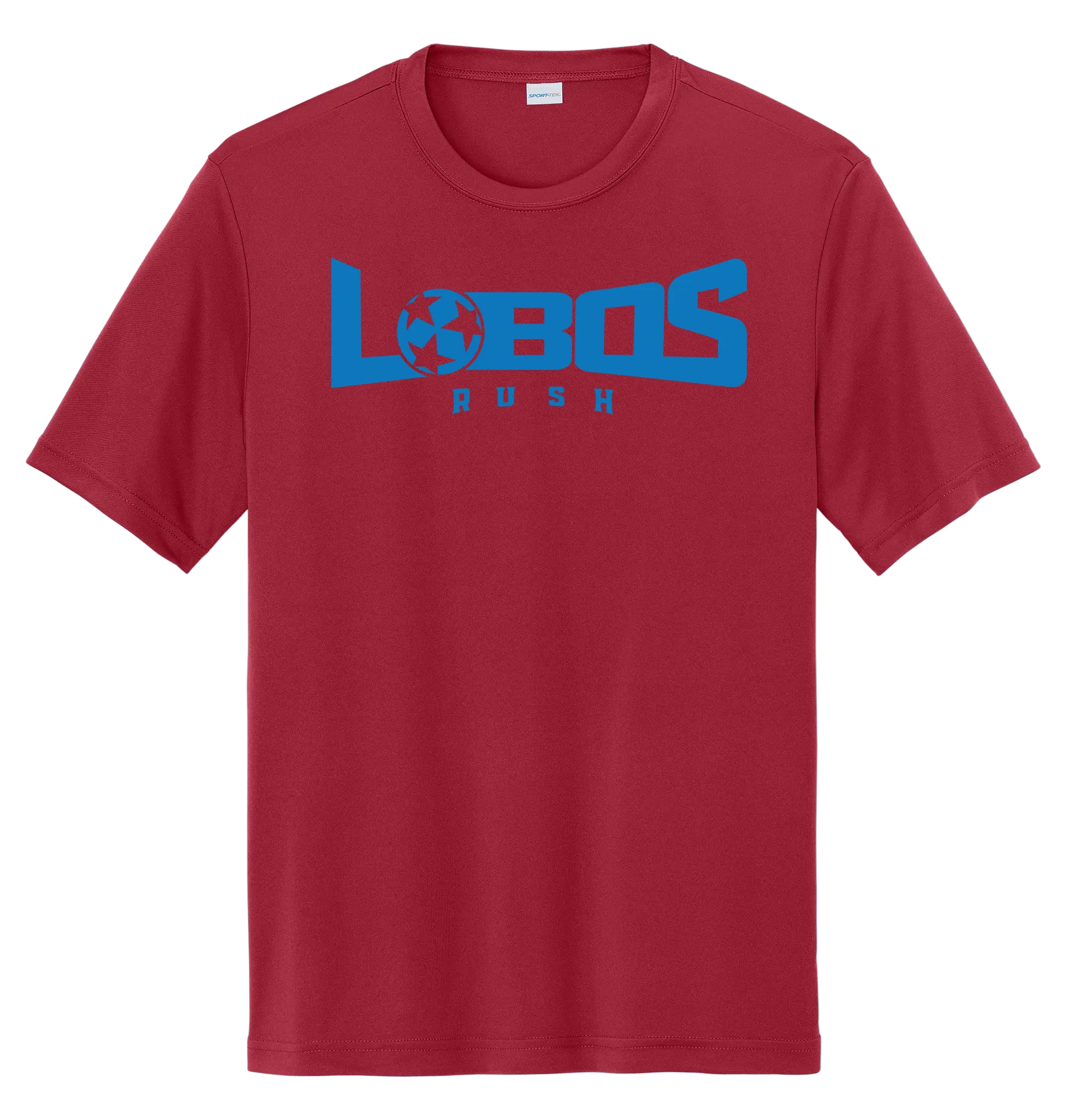 LOBOS RUSH YST350 - Youth Sport-Tek® PosiCharge® Competitor™ Tee - Rush Blue Print PrinthouseOB