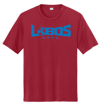 LOBOS RUSH YST350 - Youth Sport-Tek® PosiCharge® Competitor™ Tee - Rush Blue Print PrinthouseOB