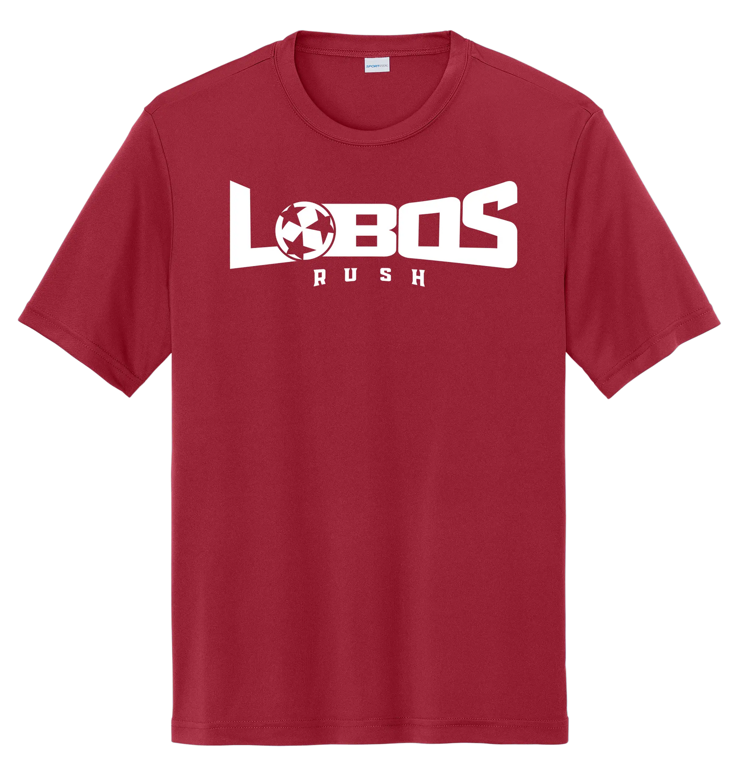 LOBOS RUSH YST350 - Youth Sport-Tek® PosiCharge® Competitor™ Tee -White Print PrinthouseOB