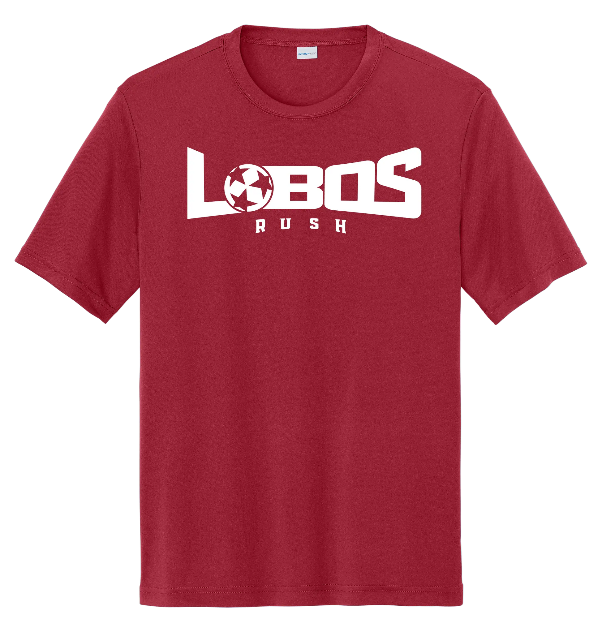 LOBOS RUSH YST350 - Youth Sport-Tek® PosiCharge® Competitor™ Tee -White Print PrinthouseOB