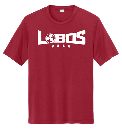 LOBOS RUSH YST350 - Youth Sport-Tek® PosiCharge® Competitor™ Tee -White Print PrinthouseOB