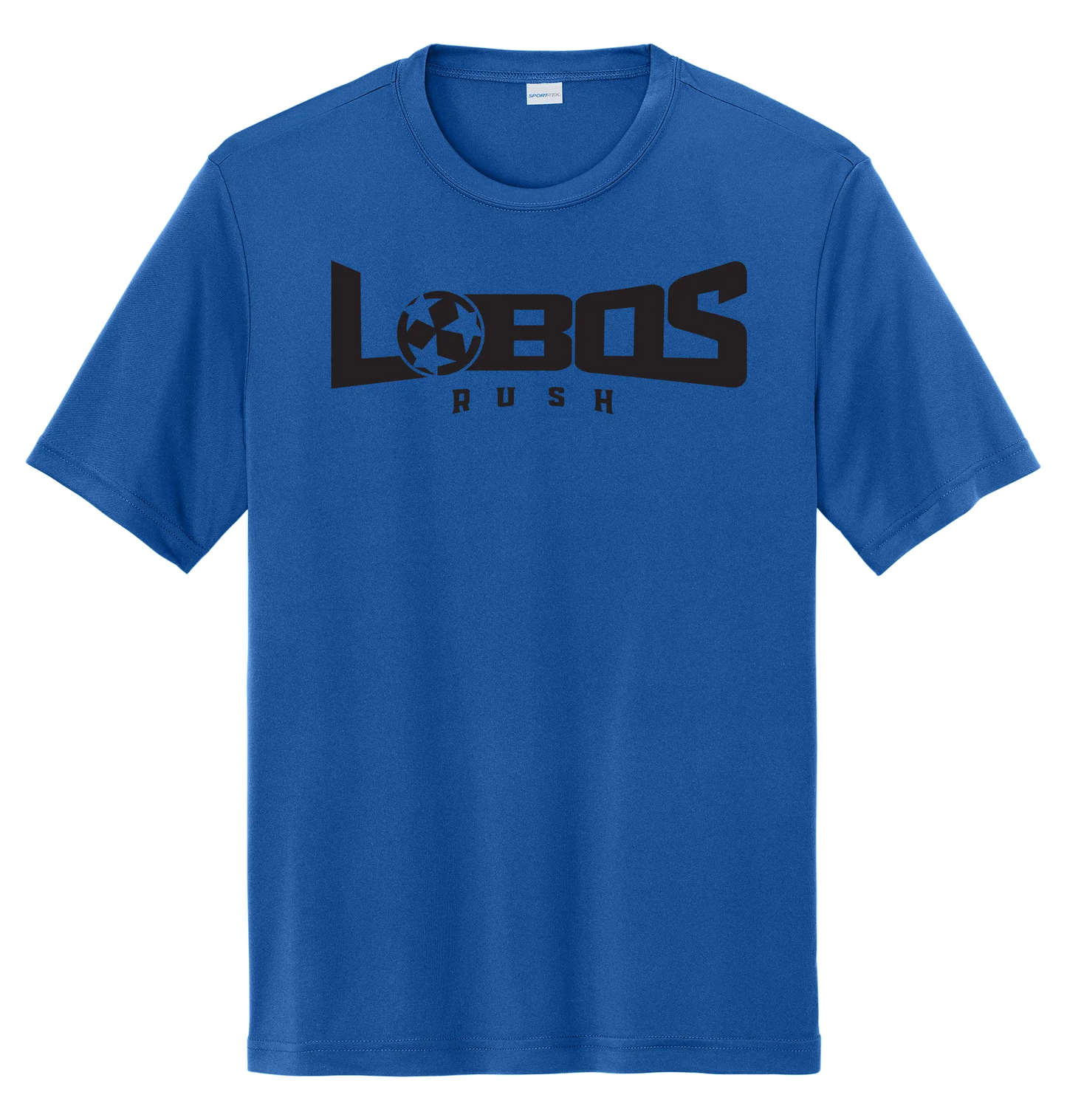 LOBOS RUSH YST350 - Youth Sport-Tek® PosiCharge® Competitor™ Tee - Black Print PrinthouseOB