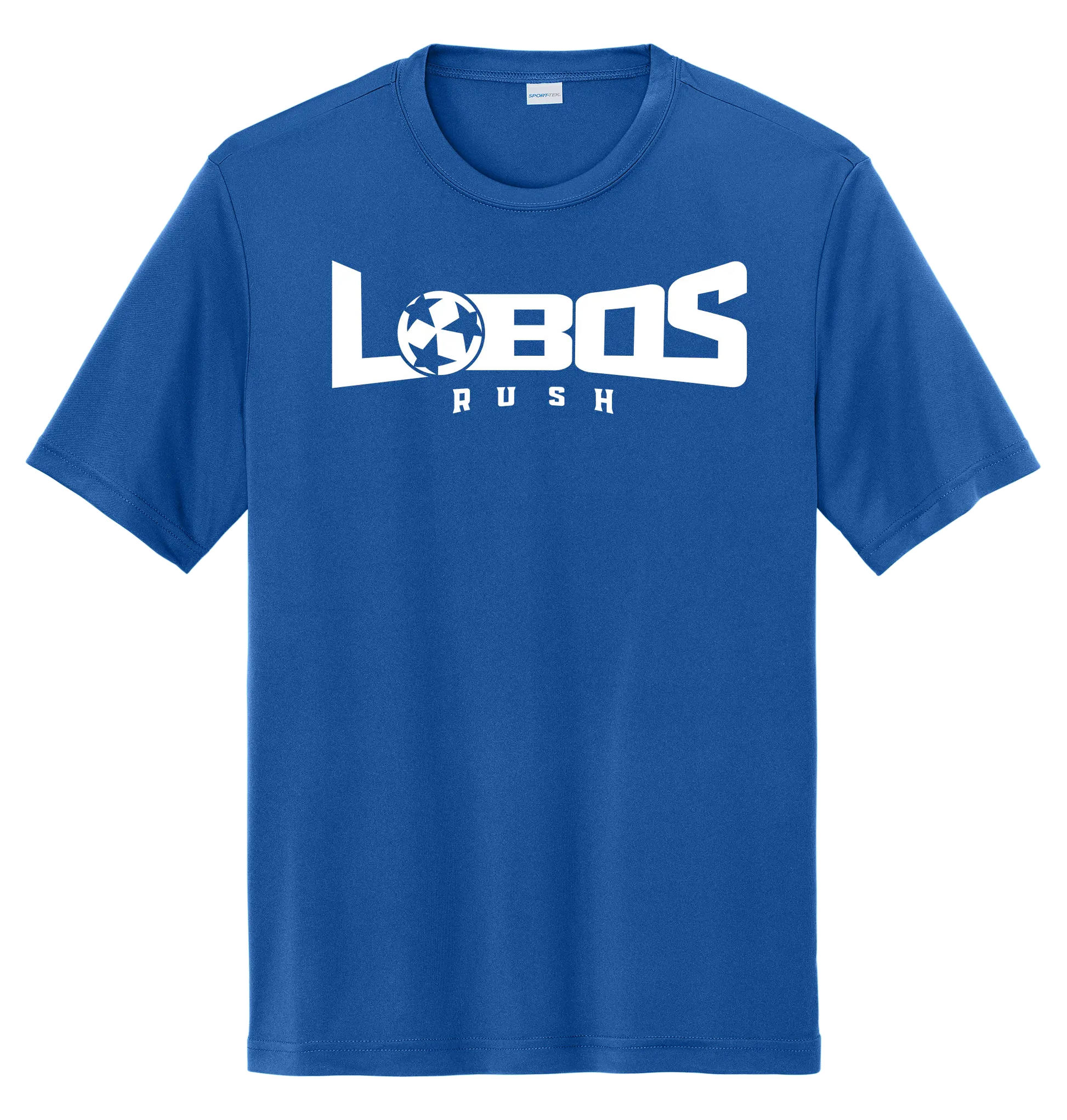 LOBOS RUSH YST350 - Youth Sport-Tek® PosiCharge® Competitor™ Tee -White Print PrinthouseOB