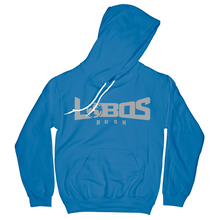 Load image into Gallery viewer, LOBOS RUSH GILDAN HOODIE - GREY PRINT - 12 COLOR OPTIONS