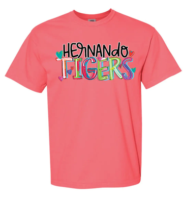 OAK GROVE - HERNANDO TIGERS - WATERLMEON -Comfort Colors® Heavyweight Ring Spun Tee PrinthouseOB