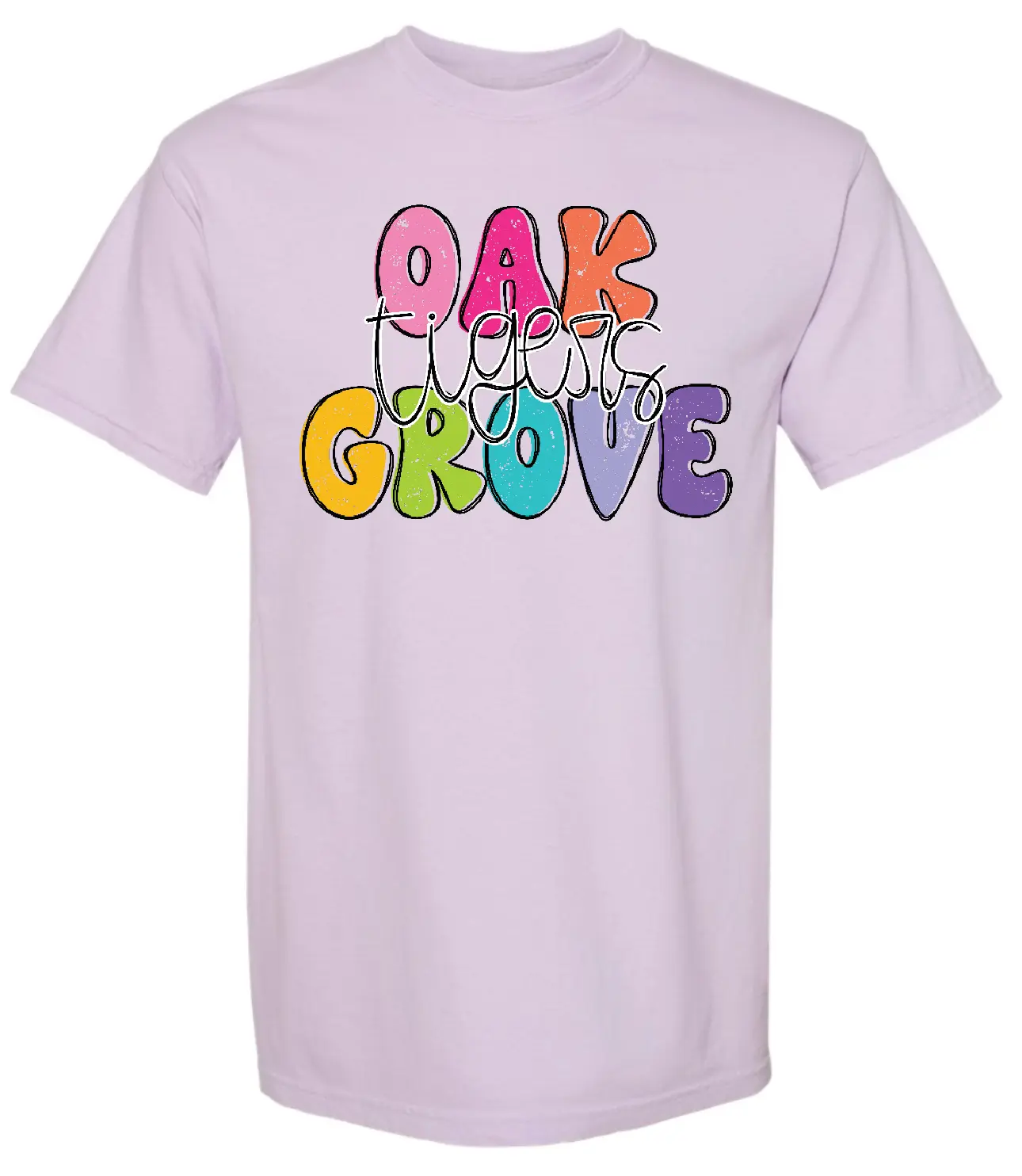 OAK GROVE - OAK GROVE GROOVY - ORCHID -Comfort Colors® Heavyweight Ring Spun Tee PrinthouseOB