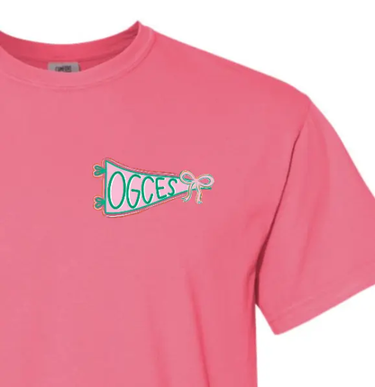 OAK GROVE - OAK GROVE PENNANT - CRUNCHBERRY -Comfort Colors® Heavyweight Ring Spun Tee PrinthouseOB