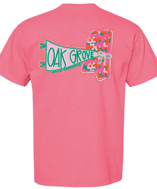 OAK GROVE - OAK GROVE PENNANT - CRUNCHBERRY -Comfort Colors® Heavyweight Ring Spun Tee PrinthouseOB