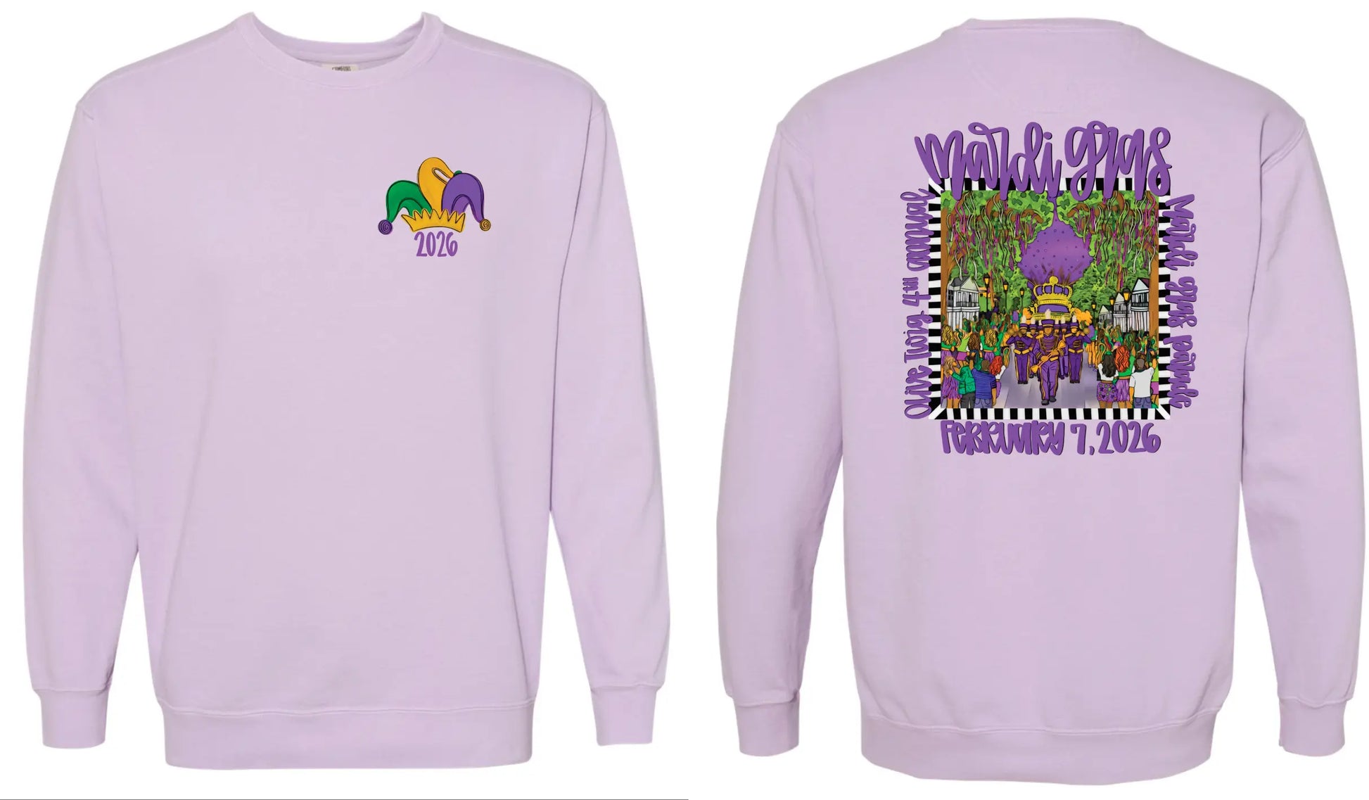 Comfort Colors Orchid Sweatshirt (Adult Only) PrinthouseOB