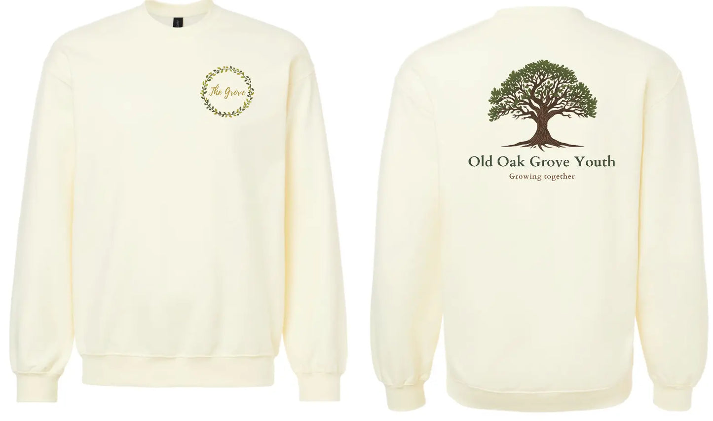 Gildan® Softstyle® Crewneck Sweatshirt- Off White - PrinthouseOB