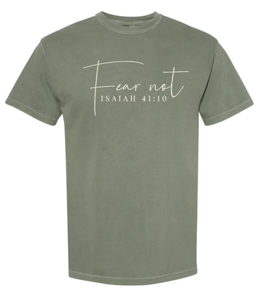 BELL FAMILY - FEAR NOT GREEN -MOSS ADULT COMFORT COLOR/ FOREST GREEN GILDAN YOUTH (Copy) PrinthouseOB