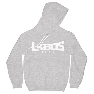 LOBOS RUSH GILDAN HOODIE - WHITE PRINT