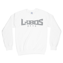 Load image into Gallery viewer, LOBOS RUSH GILDAN CREW NECK SWEATSHIRT - GREY PRINT - 12 COLRO OPTIONS