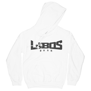 LOBOS RUSH GILDAN HOODIE - BLACK PRINT - 10 COLOR OPTIONS